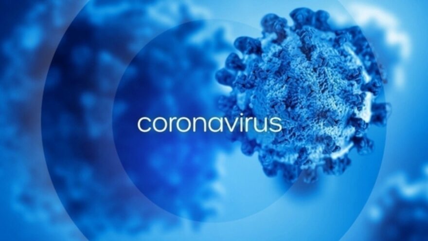 Coronavirus in blauw